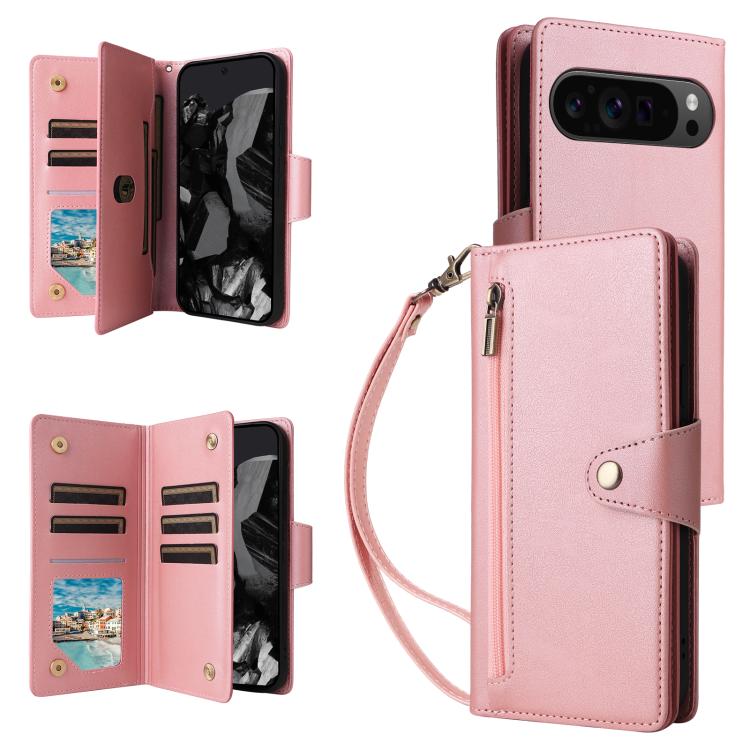 For Google Pixel 10 Pro XL / 9 Pro XL Rivet Buckle 9 Cards Three Fold Leather Phone Case(Rose Gold)
For Google Pixel 10 Pro XL / 9 Pro XL Rivet Buckle 9 Cards Three Fold Leather Phone Case(Rose Gold)