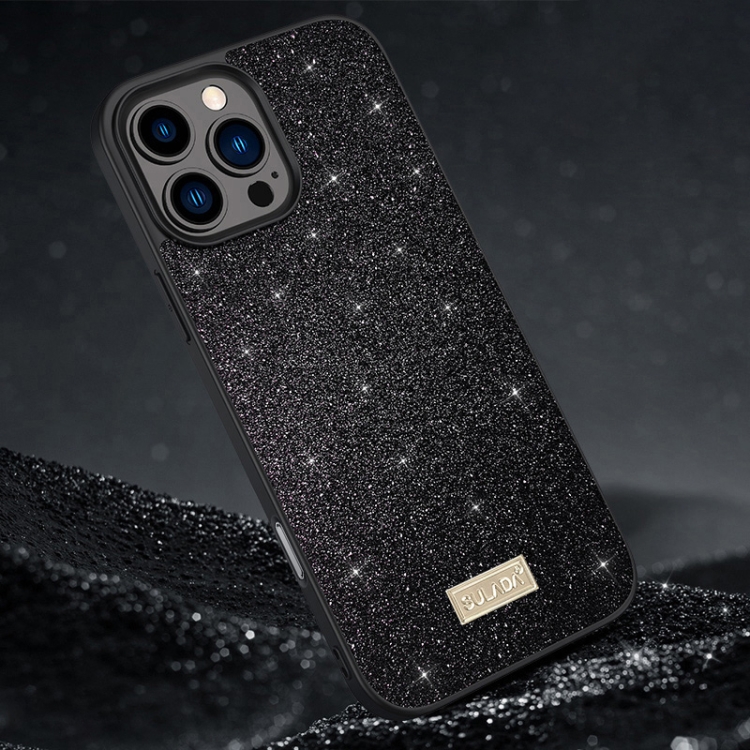 For iPhone 16 Pro SULADA Glittery PC Hybrid TPU Handmade Leather Phone Case(Black)
For iPhone 16 Pro SULADA Glittery PC Hybrid TPU Handmade Leather Phone Case(Black)