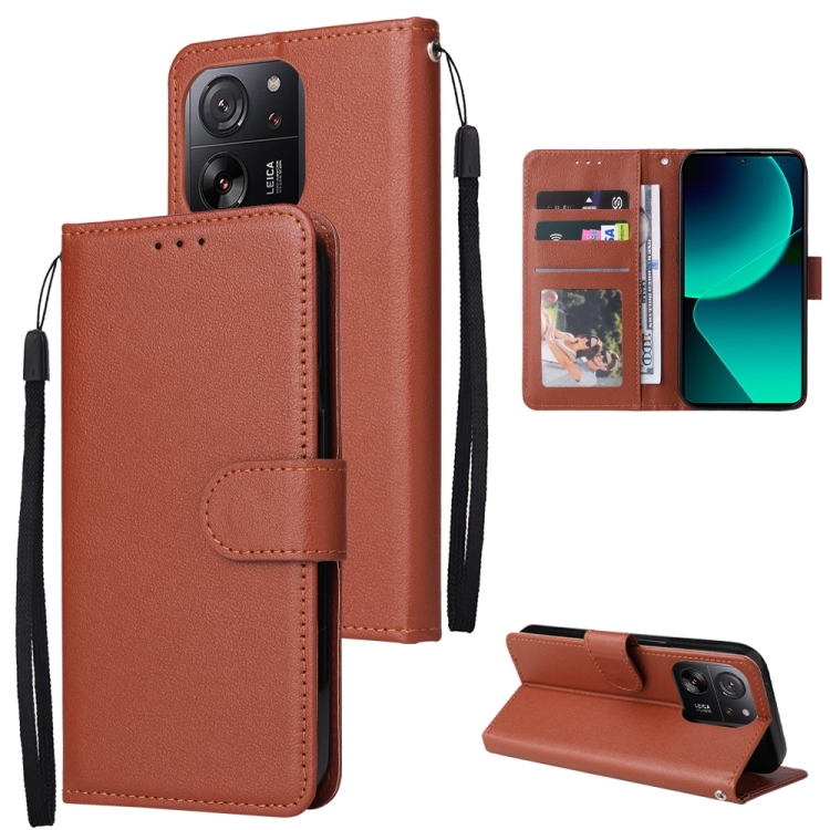 For Xiaomi 13T / 13T Pro 3-Card Slots Multifunctional Leather Phone Case(Brown)
For Xiaomi 13T / 13T Pro 3-Card Slots Multifunctional Leather Phone Case(Brown)
