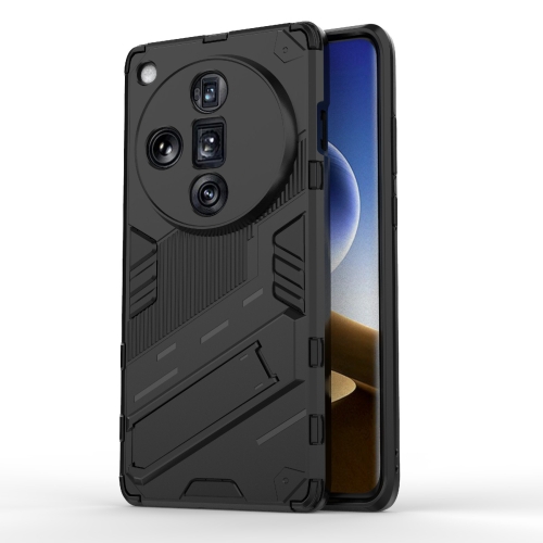 

For OPPO Find X7 Ultra 5G Punk Armor 2 in 1 PC + TPU Phone Case with Holder(Black)