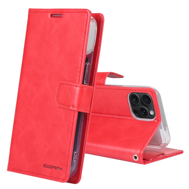 For iPhone 15 Pro GOOSPERY BLUE MOON Crazy Horse Texture Leather Phone Case(Red)
For iPhone 15 Pro GOOSPERY BLUE MOON Crazy Horse Texture Leather Phone Case(Red)