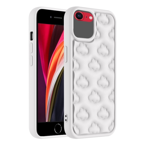 

For iPhone SE 2022 / 2020 / 8 / 7 3D Cloud Pattern TPU Phone Case(White)