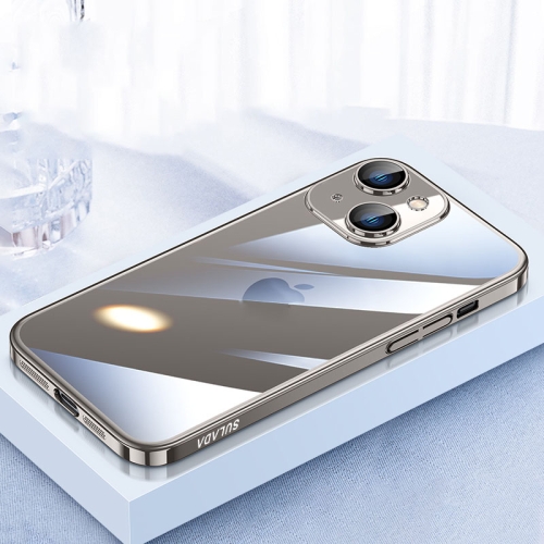 

For iPhone 15 Plus SULADA JINGJIA Series Lens Protector PC Phone Case(Titanium Grey)