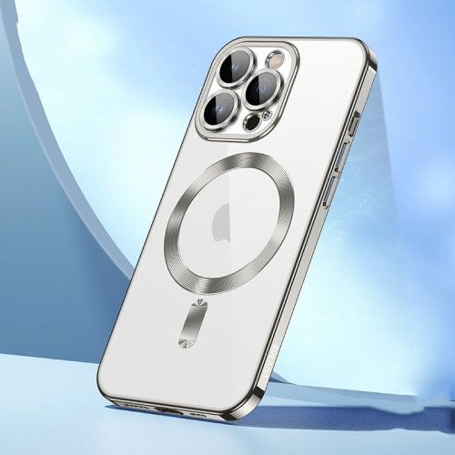 

For iPhone 15 Pro SULADA MagSafe Plating TPU Shockproof Phone Soft Case(Titanium Grey)