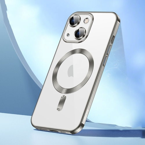 

For iPhone 15 Plus SULADA MagSafe Plating TPU Shockproof Phone Soft Case(Titanium Grey)