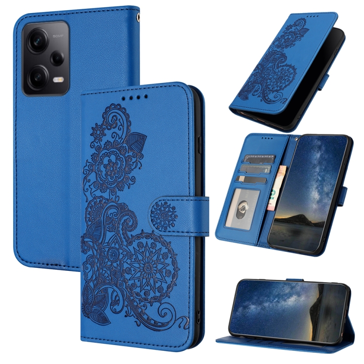 For Xiaomi Redmi Note 12 Pro Datura Flower Embossed Flip Leather Phone Case(Blue)
For Xiaomi Redmi Note 12 Pro Datura Flower Embossed Flip Leather Phone Case(Blue)