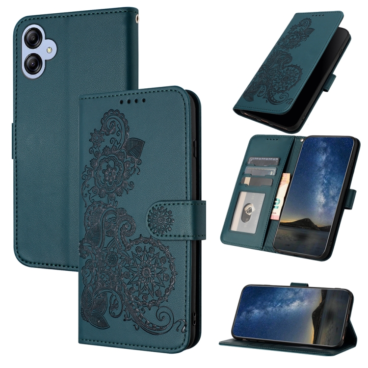 For Samsung Galaxy A04E Datura Flower Embossed Flip Leather Phone Case(Dark Green) 
For Samsung Galaxy A04E Datura Flower Embossed Flip Leather Phone Case(Dark Green)