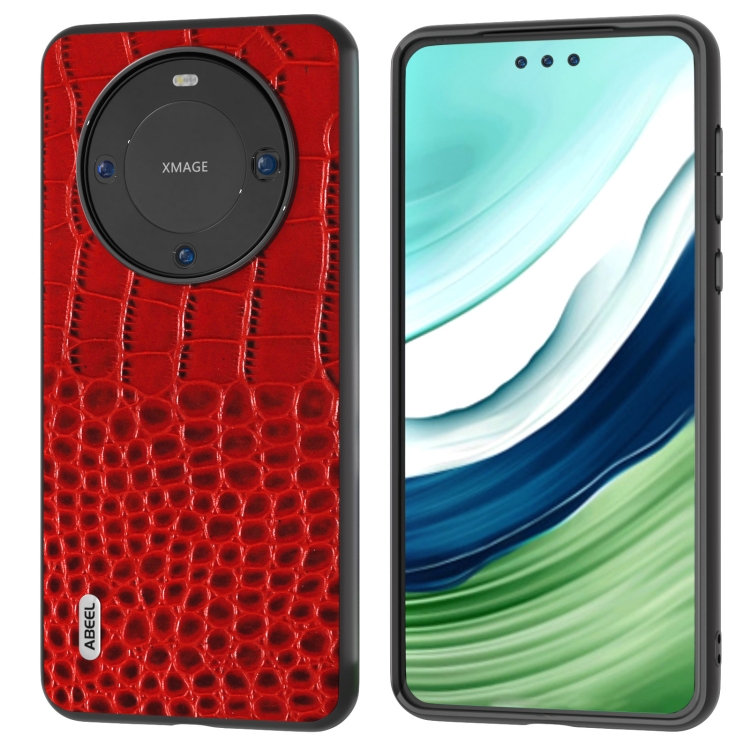 For Huawei Mate 60 ABEEL Genuine Leather Crocodile Pattern Black Edge Phone Case(Red)
For Huawei Mate 60 ABEEL Genuine Leather Crocodile Pattern Black Edge Phone Case(Red)