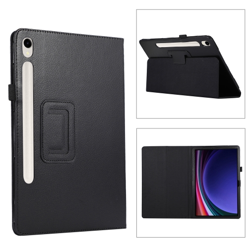 For Samsung Galaxy Tab S9 Litchi Texture Leather Tablet Case with Holder(Black)
For Samsung Galaxy Tab S9 Litchi Texture Leather Tablet Case with Holder(Black)