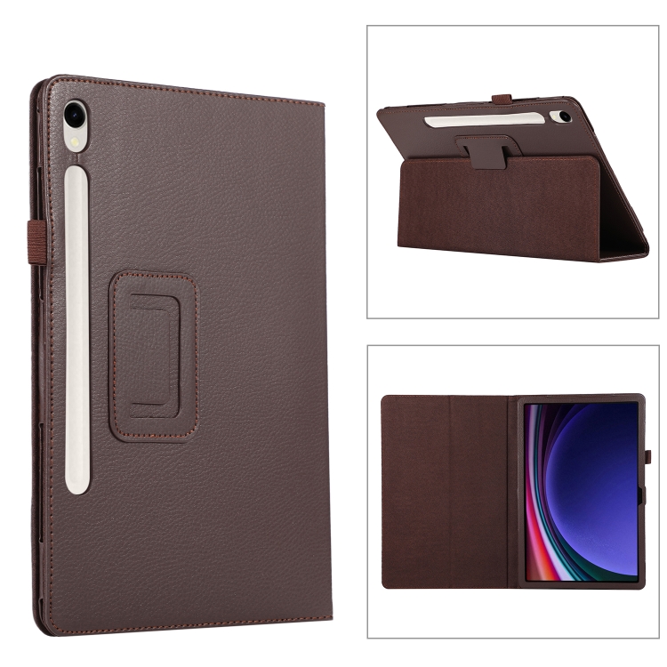 For Samsung Galaxy Tab S9 Ultra Litchi Texture Leather Tablet Case with Holder(Brown)
For Samsung Galaxy Tab S9 Ultra Litchi Texture Leather Tablet Case with Holder(Brown)