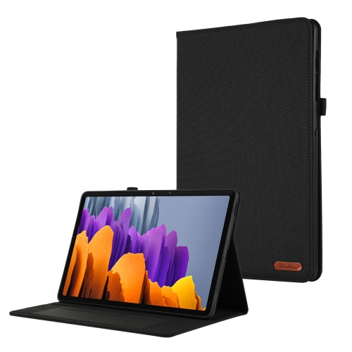 

For Samsung Galaxy Tab S9 Horizontal Flip TPU + Fabric PU Leather Tablet Case(Black)