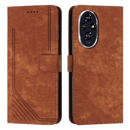 For Honor 200 Skin Feel Stripe Pattern Leather Phone Case with Lanyard(Brown)
For Honor 200 Skin Feel Stripe Pattern Leather Phone Case with Lanyard(Brown)