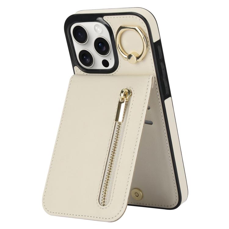 For iPhone 15 Pro Max Retro Ring and Zipper RFID Card Slot Phone Case(White)
For iPhone 15 Pro Max Retro Ring and Zipper RFID Card Slot Phone Case(White)
