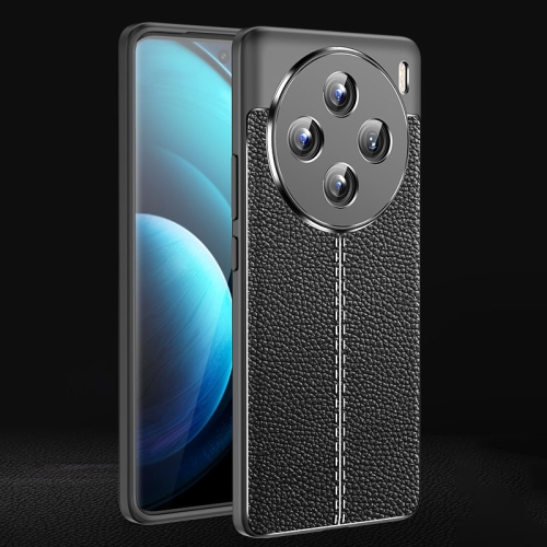 

For vivo X100 Litchi Texture Shockproof TPU Phone Case(Black)