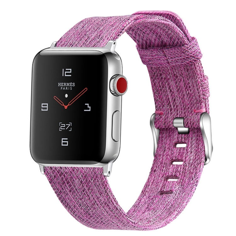For Apple Watch Series 7 41mm / 6 & SE & 5 & 4 40mm / 3 & 2 & 1 38mm D Style Canvas Wrist Strap Watch Band(Dark Purple)
For Apple Watch Series 7 41mm / 6 & SE & 5 & 4 40mm / 3 & 2 & 1 38mm D Style Canvas Wrist Strap Watch Band(Dark Purple)
