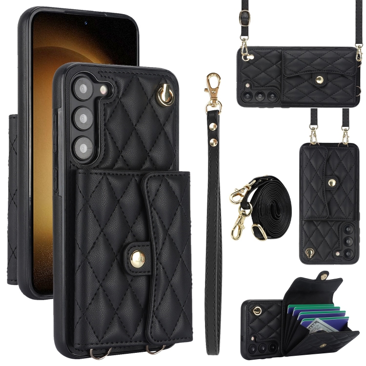 For Samsung Galaxy A14 4G/5G Crossbody Rhombic Horizontal Wallet Leather Phone Case(Black)
For Samsung Galaxy A14 4G/5G Crossbody Rhombic Horizontal Wallet Leather Phone Case(Black)