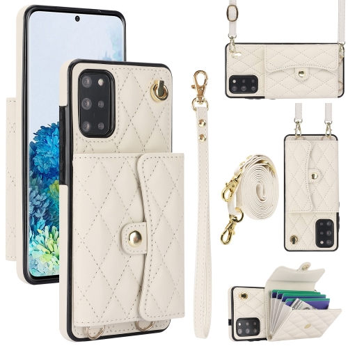 For Samsung Galaxy S20+ Crossbody Rhombic Horizontal Wallet Leather Phone Case(White)
For Samsung Galaxy S20+ Crossbody Rhombic Horizontal Wallet Leather Phone Case(White)
