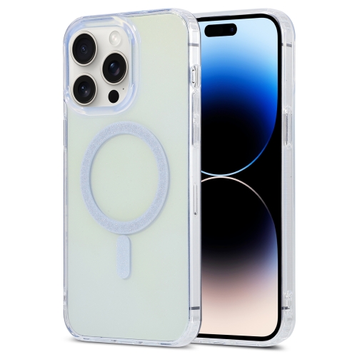 

For iPhone 14 Pro Magic Diamond Blu-ray MagSafe Phone Case(White)