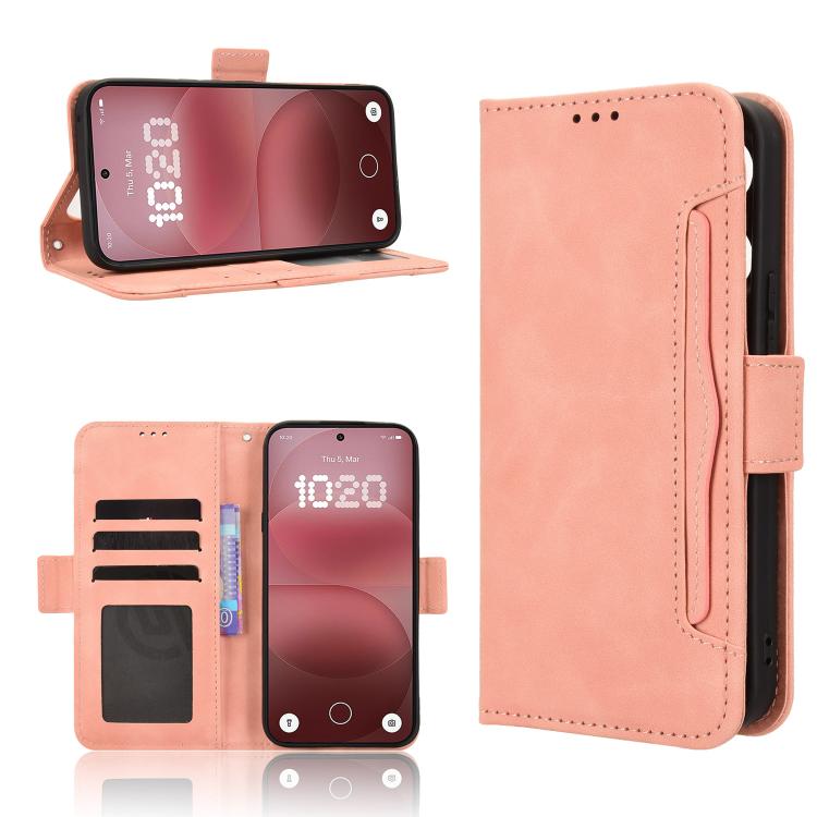 For Nothing Phone 4a Pro Skin Feel Calf Texture Card Slots Leather Phone Case(Pink)
For Nothing Phone 4a Pro Skin Feel Calf Texture Card Slots Leather Phone Case(Pink)