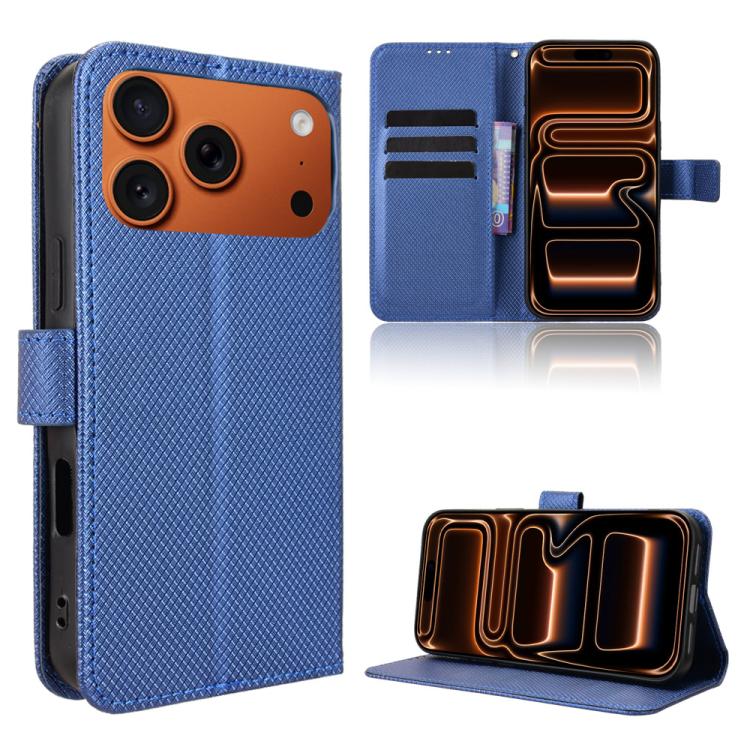 For iPhone 17 Pro Max Diamond Texture Leather Phone Case(Blue)
For iPhone 17 Pro Max Diamond Texture Leather Phone Case(Blue)