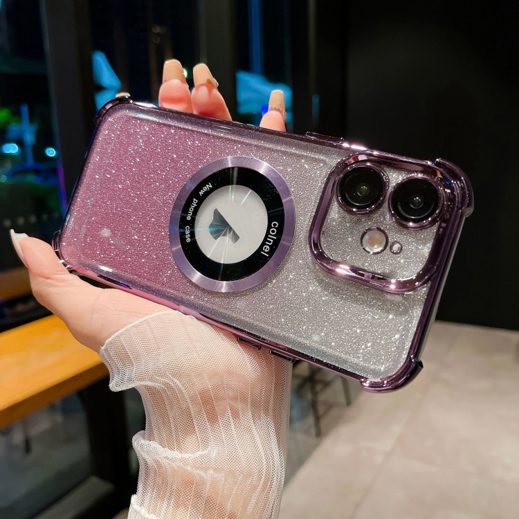 For iPhone 12 6D Electroplating Gradient Glitter Armor Magsafe Phone Case(Purple)
For iPhone 12 6D Electroplating Gradient Glitter Armor Magsafe Phone Case(Purple)