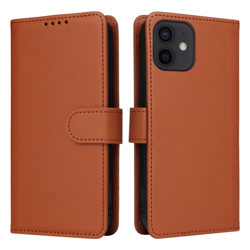 

For iPhone 12 Pro / 12 BETOPNICE BN-005 2 in 1 Detachable Imitate Genuine Leather Phone Case(Brown)