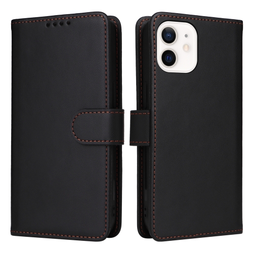 

For iPhone 12 mini BETOPNICE BN-005 2 in 1 Detachable Imitate Genuine Leather Phone Case(Black)