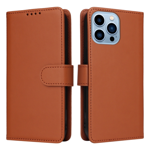 

For iPhone 13 Pro Max BETOPNICE BN-005 2 in 1 Detachable Imitate Genuine Leather Phone Case(Brown)