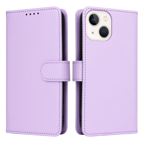 

For iPhone 13 mini BETOPNICE BN-005 2 in 1 Detachable Imitate Genuine Leather Phone Case(Light Purple)