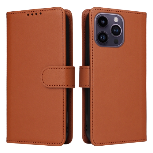 

For iPhone 14 Pro Max BETOPNICE BN-005 2 in 1 Detachable Imitate Genuine Leather Phone Case(Brown)