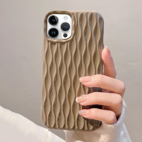 

For iPhone 11 Pro Max Water Ripple Texture TPU Phone Case(Khaki)