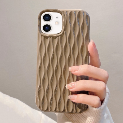 

For iPhone 11 Water Ripple Texture TPU Phone Case(Khaki)