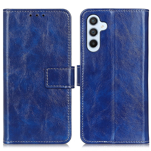 

For Samsung Galaxy S24+ Retro Crazy Horse Texture Leather Phone Case(Blue)