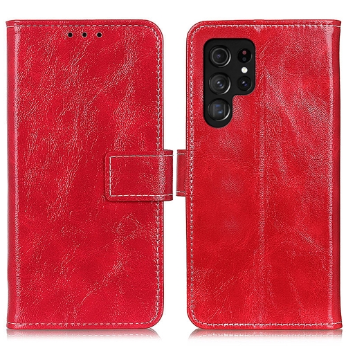 

For Samsung Galaxy S24 Ultra Retro Crazy Horse Texture Leather Phone Case(Red)