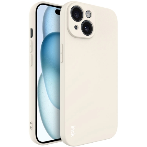 

For iPhone 15 imak UC-4 Series Straight Edge TPU Phone Case(White)