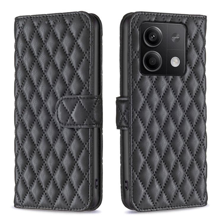 For Xiaomi Redmi Note 13 Diamond Lattice Wallet Leather Flip Phone Case(Black)
For Xiaomi Redmi Note 13 Diamond Lattice Wallet Leather Flip Phone Case(Black)