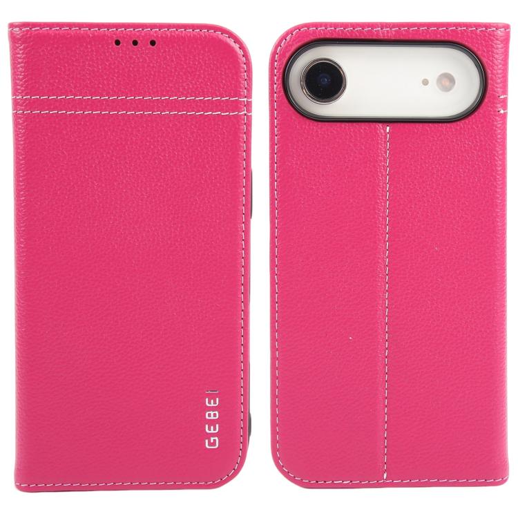 For iPhone Air GEBEI Top-grain Horizontal Flip Leather Phone Case(Rose Red)
For iPhone Air GEBEI Top-grain Horizontal Flip Leather Phone Case(Rose Red)