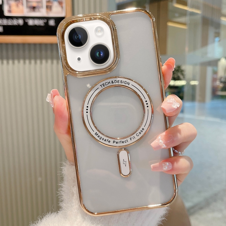 For iPhone 14 Plus MagSafe Magnetic Transparent TPU Electroplated Phone Case(Gold)
For iPhone 14 Plus MagSafe Magnetic Transparent TPU Electroplated Phone Case(Gold)