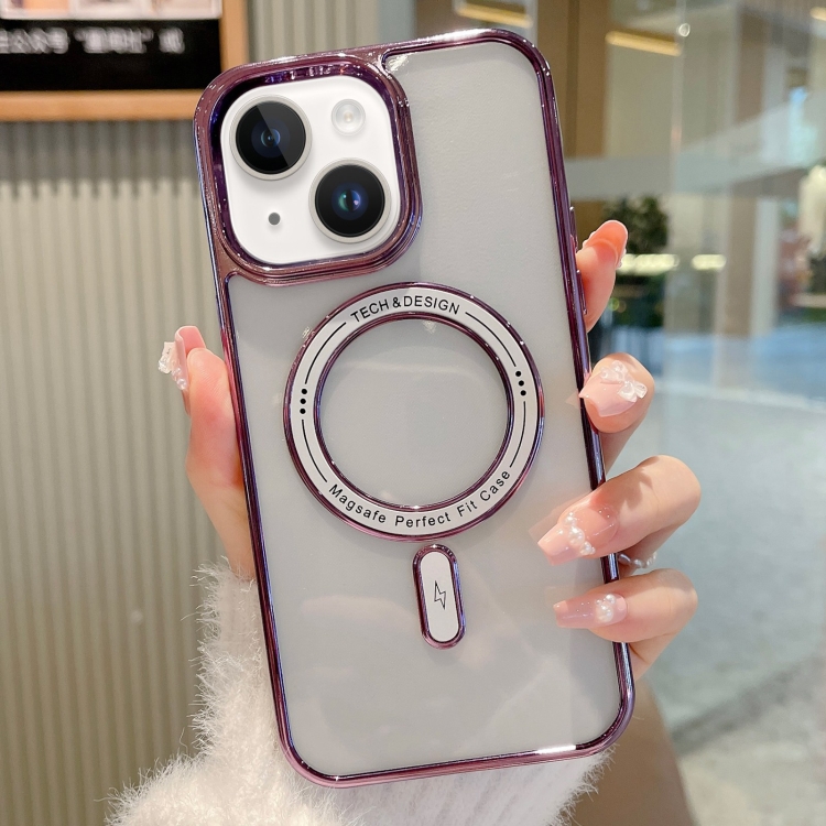 For iPhone 13 MagSafe Magnetic Transparent TPU Electroplated Phone Case(Purple)
For iPhone 13 MagSafe Magnetic Transparent TPU Electroplated Phone Case(Purple)