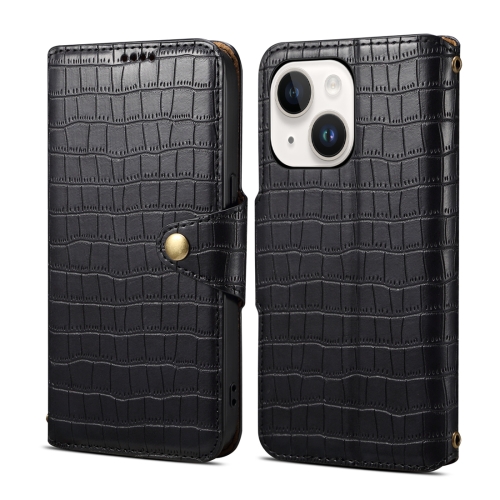 For iPhone 15 Plus Denior Crocodile Texture Oil Edge Leather Phone Case(Black)
For iPhone 15 Plus Denior Crocodile Texture Oil Edge Leather Phone Case(Black)