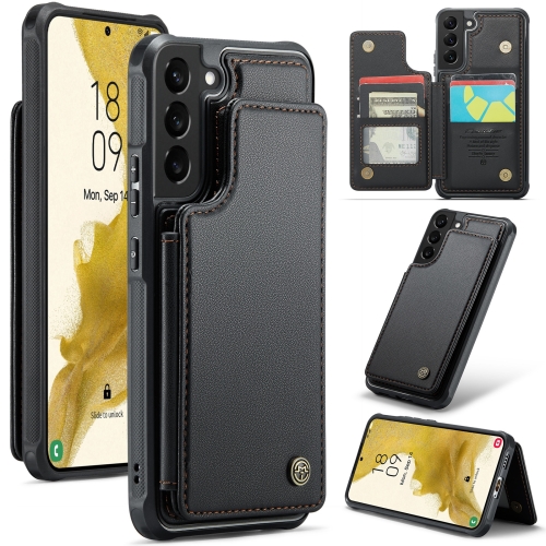 

For Samsung Galaxy S22+ 5G CaseMe C22 Card Slots Holder RFID Anti-theft Phone Case(Black)