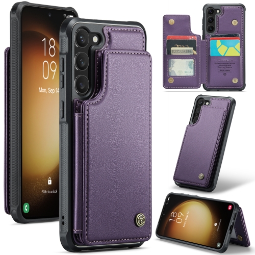

For Samsung Galaxy S23+ 5G CaseMe C22 Card Slots Holder RFID Anti-theft Phone Case(Purple)