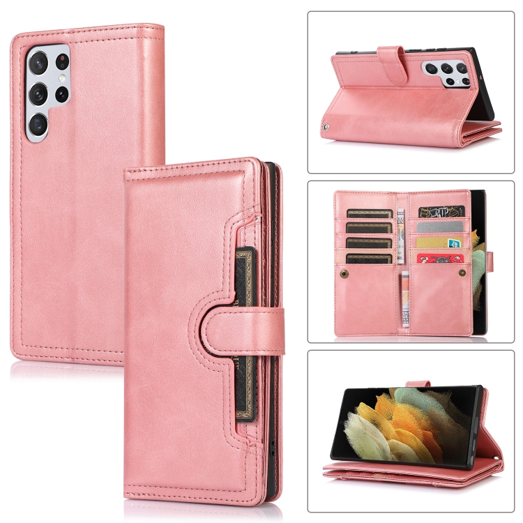 For Samsung Galaxy S21 Ultra 5G Wristband Card Slot Leather Phone Case(Rose Gold)
For Samsung Galaxy S21 Ultra 5G Wristband Card Slot Leather Phone Case(Rose Gold)