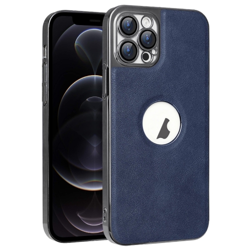 For iPhone 12 Pro Electroplated Leather Texture PU + PC Phone Case(Blue)
For iPhone 12 Pro Electroplated Leather Texture PU + PC Phone Case(Blue)