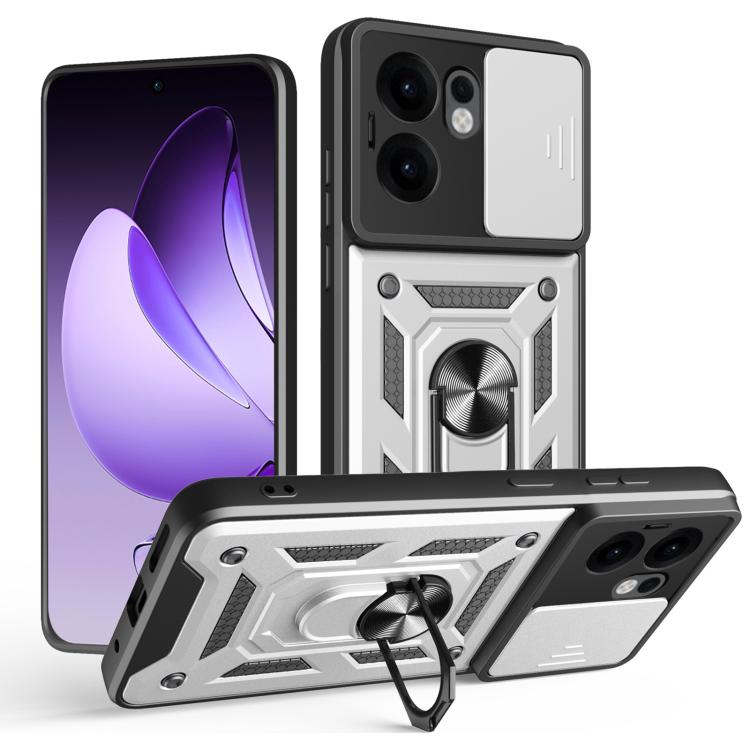For OPPO Reno13 F 4G / 5G Sliding Camera Cover Design TPU+PC Phone Case(Silver)
For OPPO Reno13 F 4G / 5G Sliding Camera Cover Design TPU+PC Phone Case(Silver)