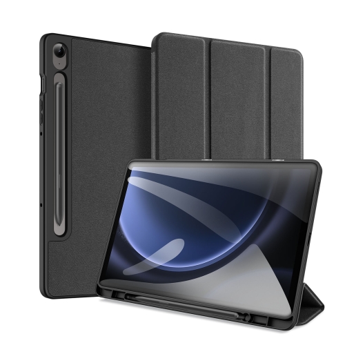 

For Samsung Galaxy Tab S9 FE DUX DUCIS Domo Series Magnetic Flip Leather Tablet Case(Black)