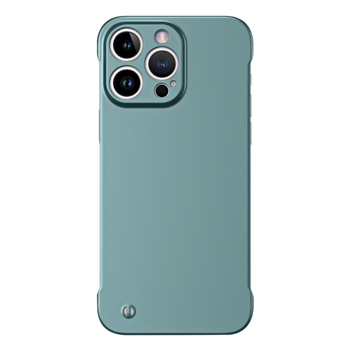 

For iPhone 13 Pro Max Frameless Metallic Paint Hybrid PC Phone Case(Green)