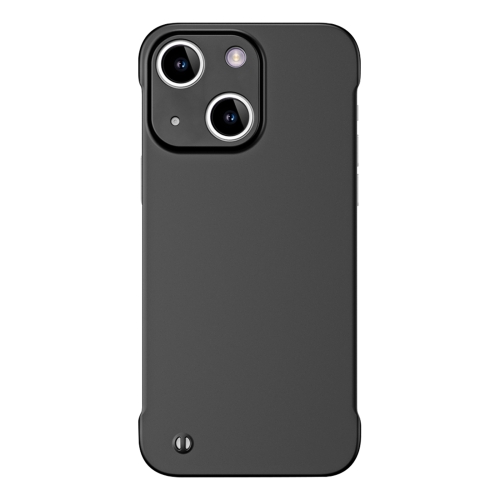

For iPhone 13 mini Frameless Metallic Paint Hybrid PC Phone Case(Matte Black)
