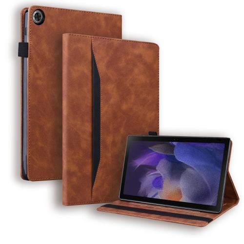 

For Samsung Galaxy Tab A9+ Splicing Shockproof Leather Tablet Case(Brown)