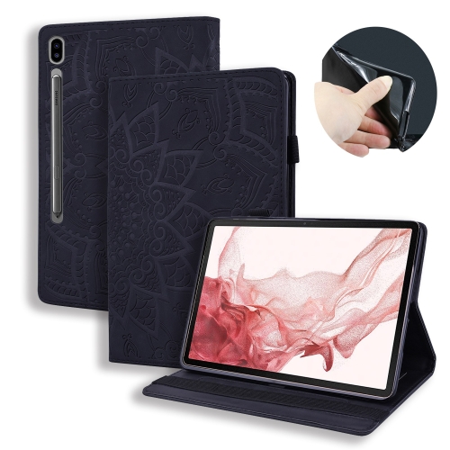 

For Samsung Galaxy Tab S9 FE Calf Texture Embossed Leather Tablet Case(Black)